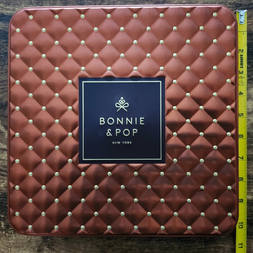 Bonnie & Pop NY Bronze/Gold Contured Metal Chocolate Box